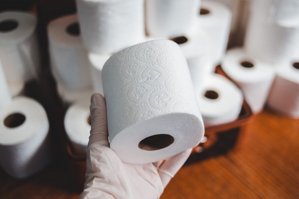Toilettenpapier Corona Handschuhe Schutz